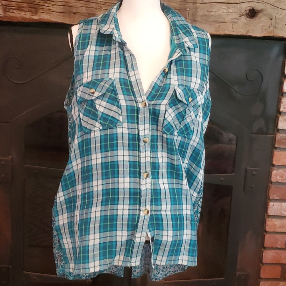 TOLANI LARGE SLLESS MULTI PATTERN TOP